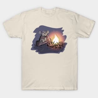 Mice Cuddling at a Campfire T-Shirt